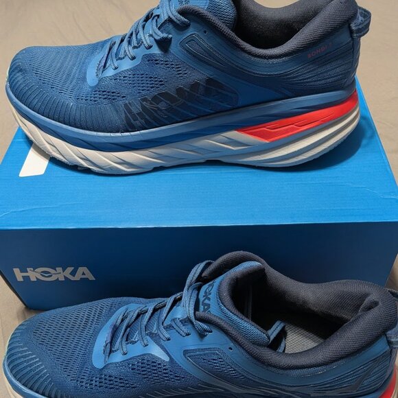 Hoka One One Bondi 7 Real Teal Outer Space Men\'s Size 12 Running Shoes main image 8